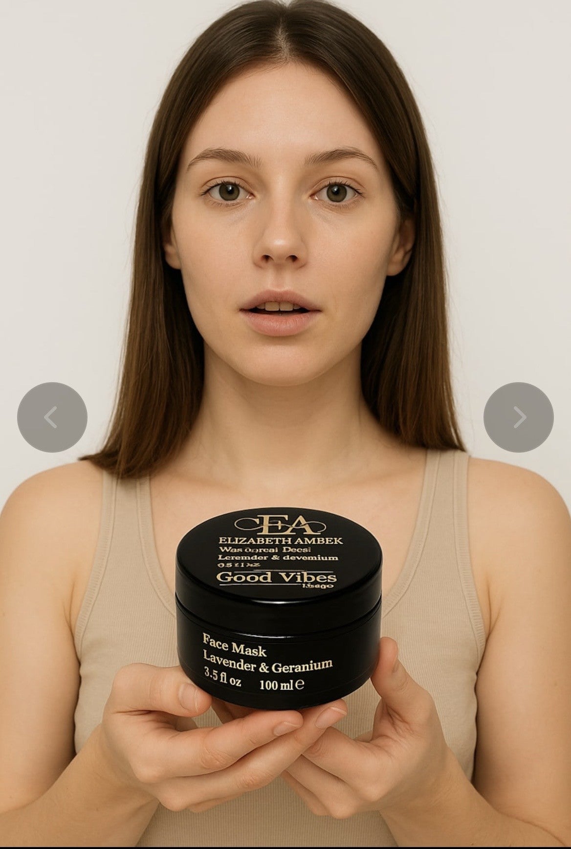 'Vegan' Lavender & Geranium Face Mask - Purifying & Balancing | ELIZABETH AMBEK.