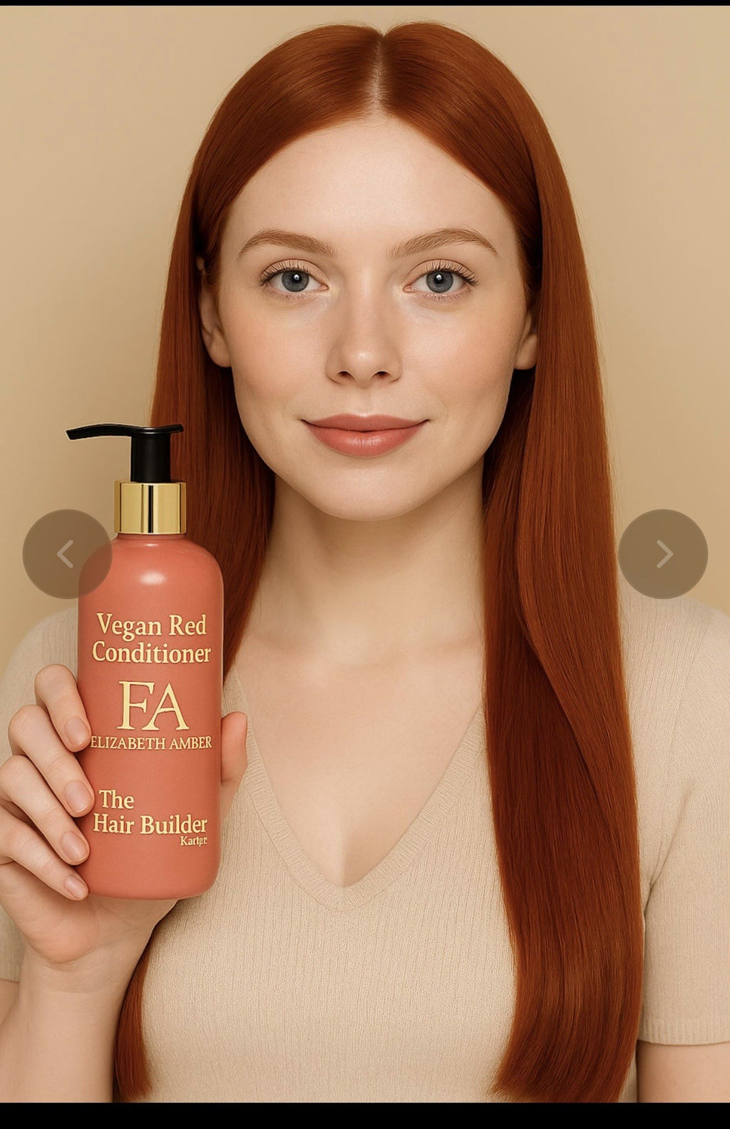 'Vegan' Red Conditioner- Nourishing Plant - Based Hair Care| ELIZABETH AMBEK