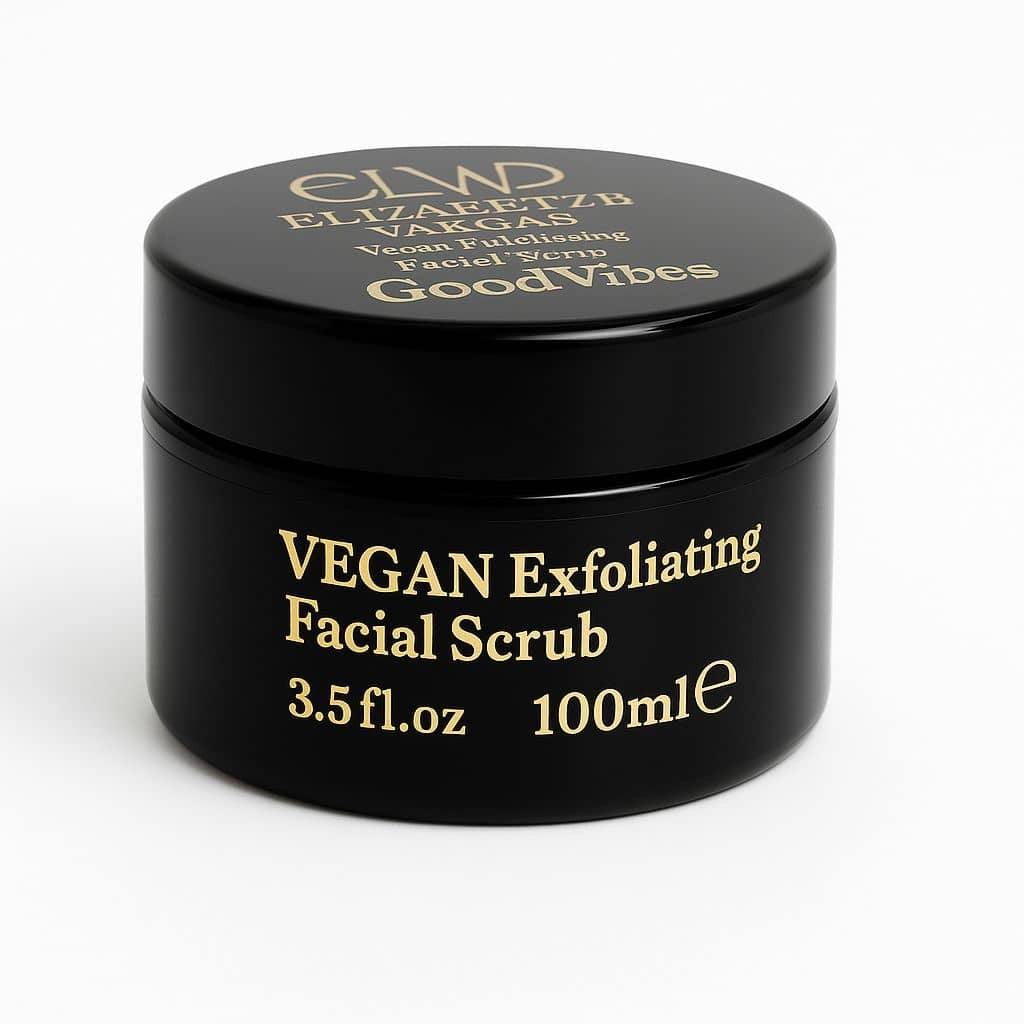 'Vegan' Exfoliating Facial Scrub - Natural Face Exfoliator For Glowing Skin| ELIZABETH AMBEK