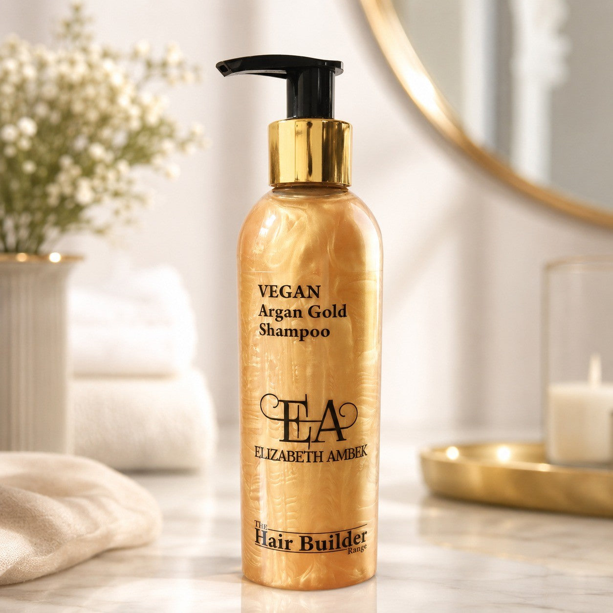 'Vegan' Argan Gold Shampoo- Luxurious Shine & Repair |  ELIZABETH AMBEK.