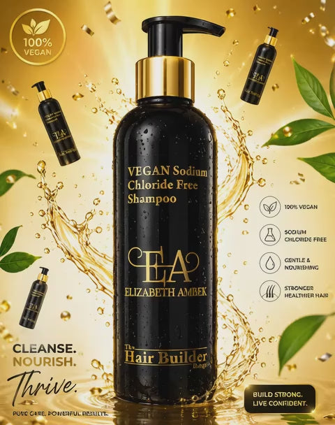 'Vegan' Sodium Chloride Free Shampoo - Safe For Keratin Treated Hair | ELIZABETH AMBEK