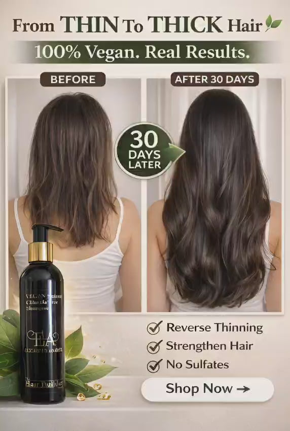 'Vegan' Sodium Chloride Free Shampoo - Safe For Keratin Treated Hair | ELIZABETH AMBEK