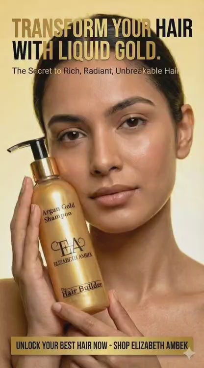 'Vegan' Argan Gold Shampoo- Luxurious Shine & Repair |  ELIZABETH AMBEK.