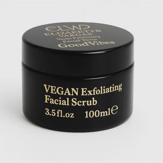 'Vegan' Exfoliating Facial Scrub - Natural Face Exfoliator For Glowing Skin| ELIZABETH AMBEK