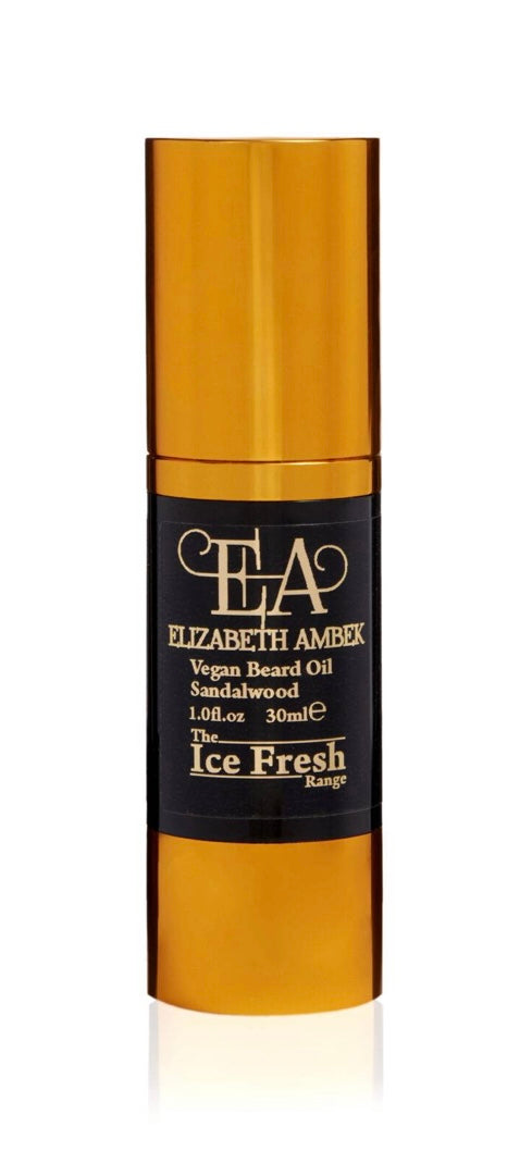 'Vegan' Sandalwood & Vanilla Beard OIL | ELIZABETH AMBEK PREMIUM MEN'S GROOMING.